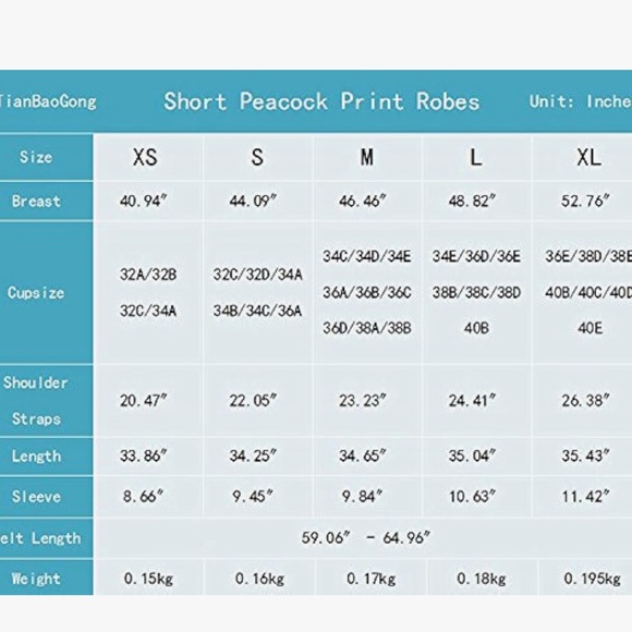 Women’s white peacock print robe kimono|small - Picture 5 of 5